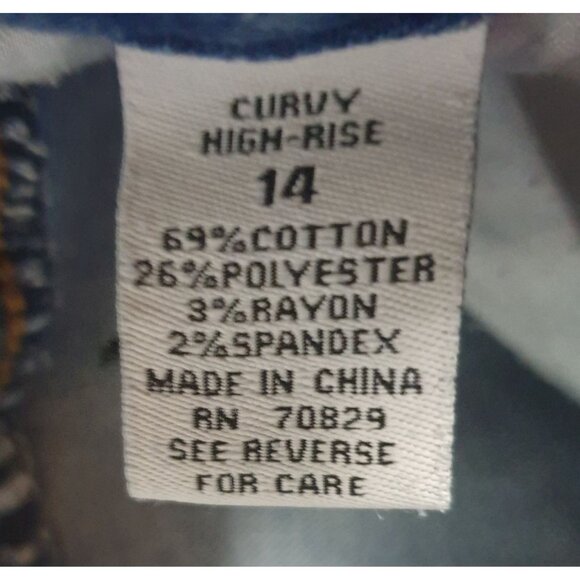 Rue21 Womens Curvy High-Rise Jeans 14 Distressed Ripped Y2K Denim Hip Streetwear - Picture 6 of 7